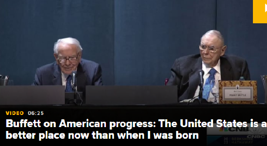巴菲特：如果他今天出生，他仍然想成为一个美国人
