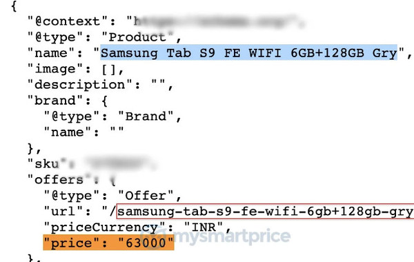 三星Tab S9 FE平板电脑价格曝光：起售价约5500元