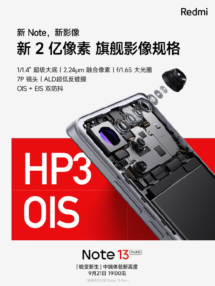 小米 Redmi Note 13 Pro 系列手机支持 OIS + EIS 双防抖，4 倍光学级无损变焦