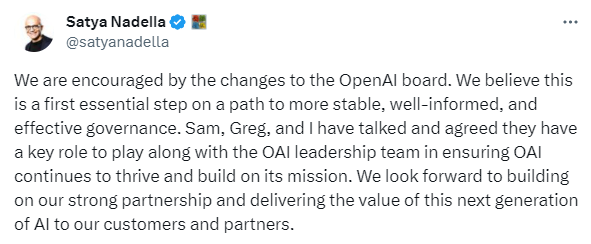 OpenAI内斗风波或迎结局：Sam Altman将回归OpenAI担任CEO